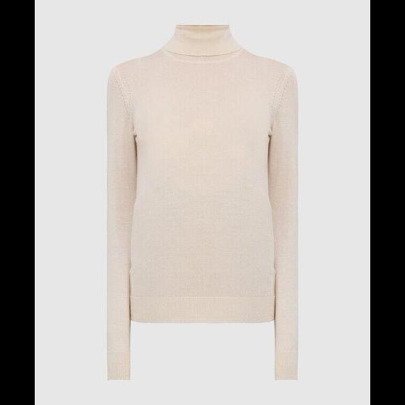 [SOLD] NWT LORO PIANA Women's Sz IT 46 US XL Navy Blue 100% Cashmere Turtleneck - Picture 12 of 13